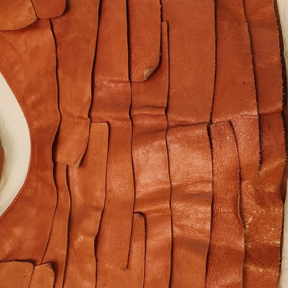 Sabina New York Layered Terracotta Leather Shoulder Bag - Picture 9 of 10